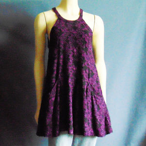 Free People Purple Racerback Burnout Dress S